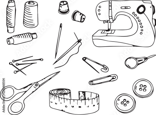 Sewing tools Accessories Silhouette