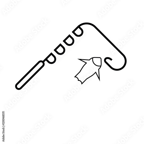 Summer fishing icon vector design.
