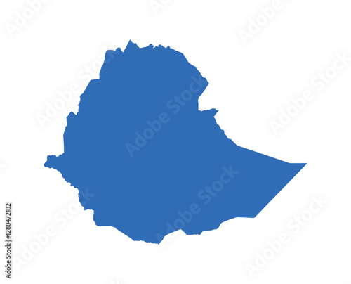 Ethiopia Map vector icon. Minimalistic Colorful Map of Ethiopia.