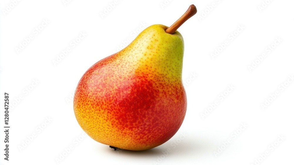 Professional image of a ripe pear with a seamless white background, perfect for branding, packaging, and advertising Professional image of a ripe pear with a seamless white background, perfect for branding, packaging, and advertising