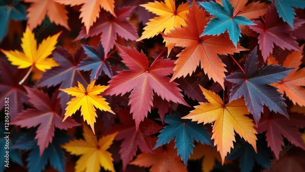 Colorful Autumn Leaves Displaying Vibrant Fall Foliage and Seasonal Changes Colorful Autumn Leaves Displaying Vibrant Fall Foliage and Seasonal Changes