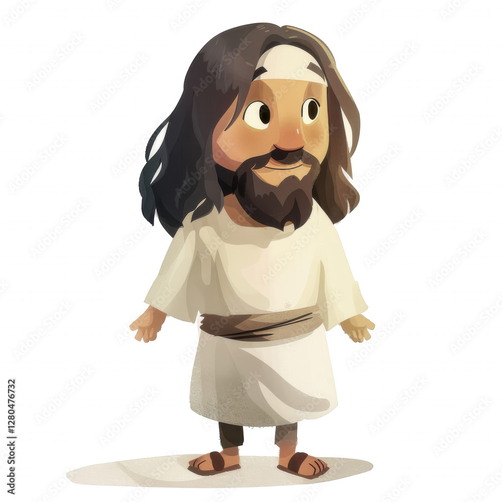 Fototapeta premium Modern Simplistic Jesus Clipart- Religious Easter Cliparts