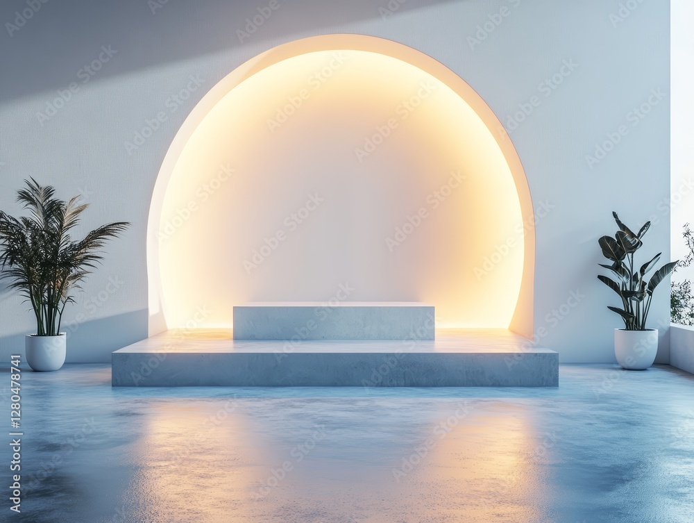 Minimalist Archway Studio Product Display Platform