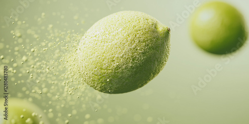 Lime su uno sfondo verde.