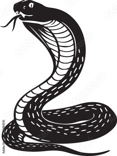 black snake vector illustration