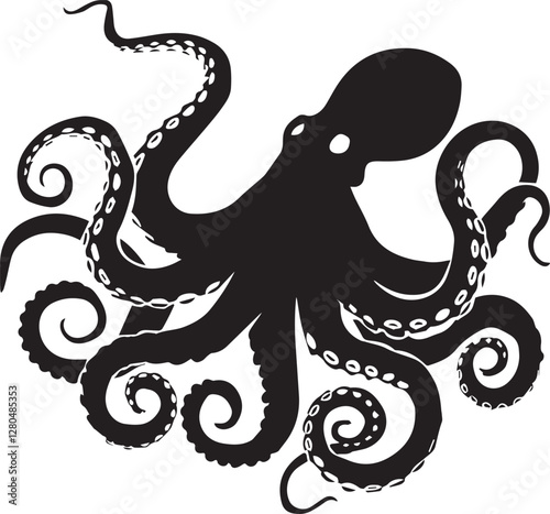 vector illustration of an octopus