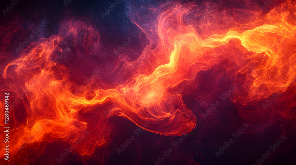 Fototapeta premium Fiery red smoke on a black background. abstract background. abstract red smoke on black background.