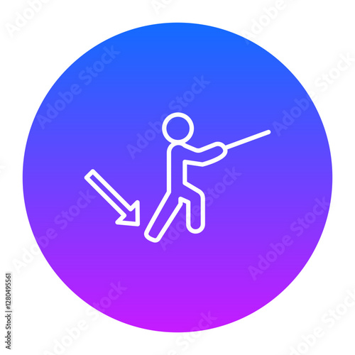 Fencing Footwork Icon