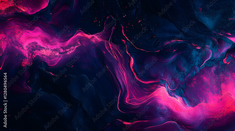Obraz premium Abstract background neon colors, dark purple and pink. Background for presentation slides, digital designs and banners.