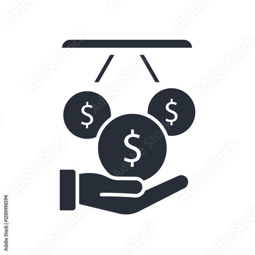 Loan icons isolated on White Background. Flat style design
