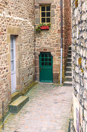 Quaint Alleyway in Mont Saint-Michel