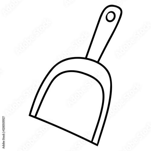 vector illustration of a scoop spade