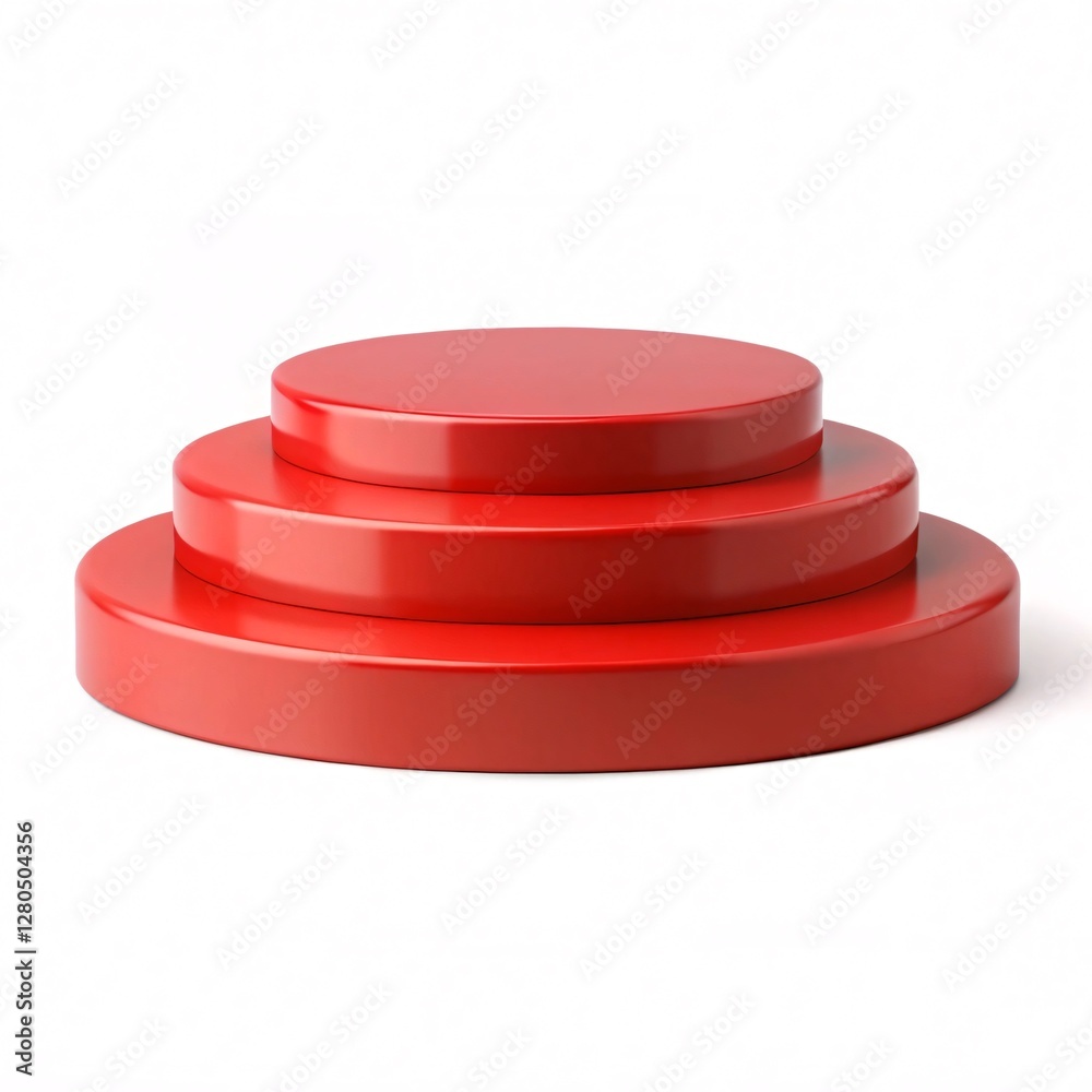 red podium isolated on white background red podium isolated on white background