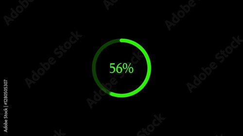 100 percent calculation animation Loading animation loop. Numerical counting from 0 to 100% in the center of the circle Colorful and Pastel Colored Loading Progress Bar Animation Background 