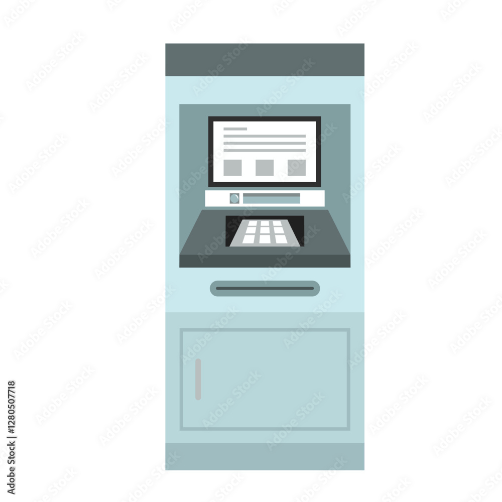 ATM Machine Illustration ATM Machine Illustration
