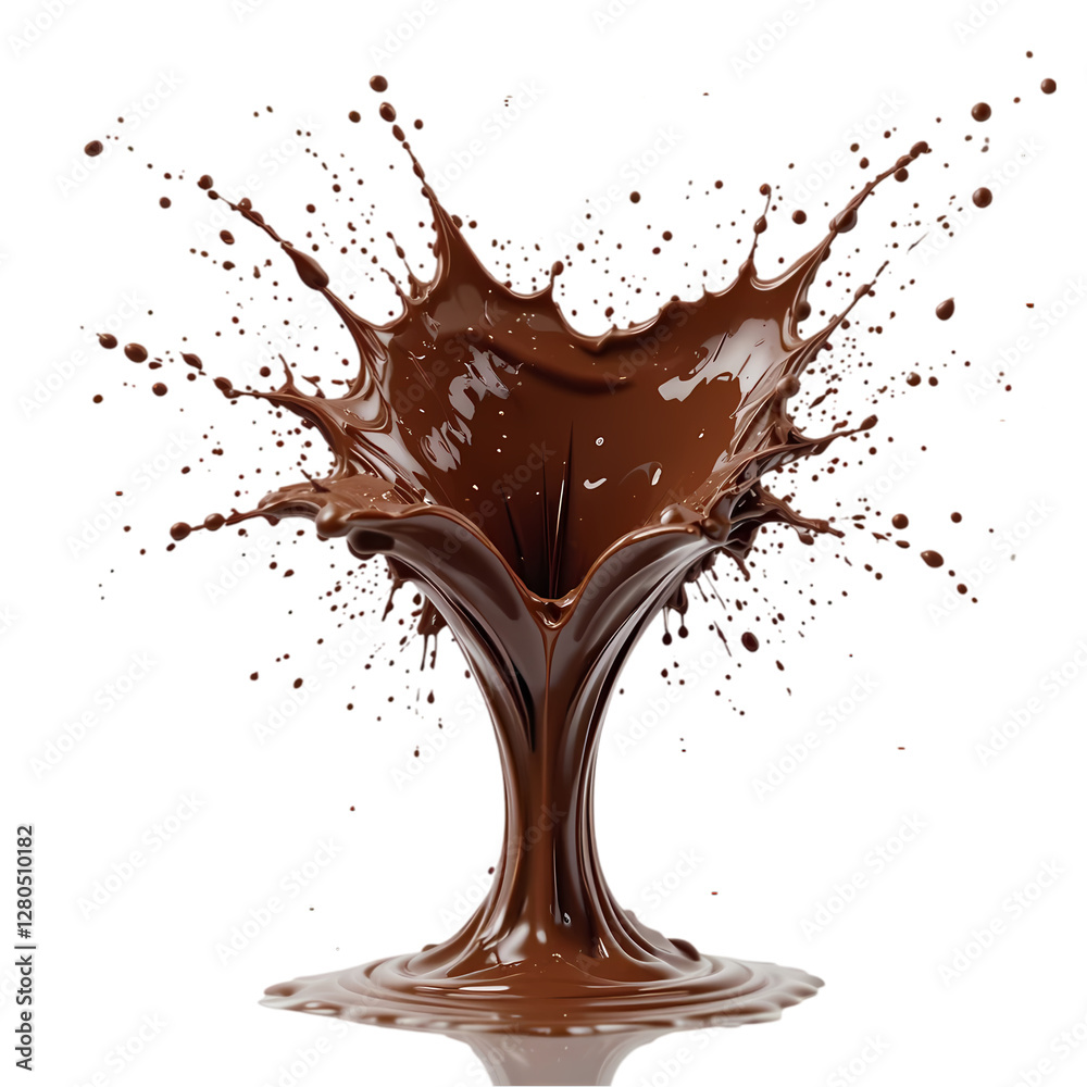 Chocolate Splash: High-Res Image & Stock Photo isolated on transparent background Chocolate Splash: High-Res Image & Stock Photo isolated on transparent background