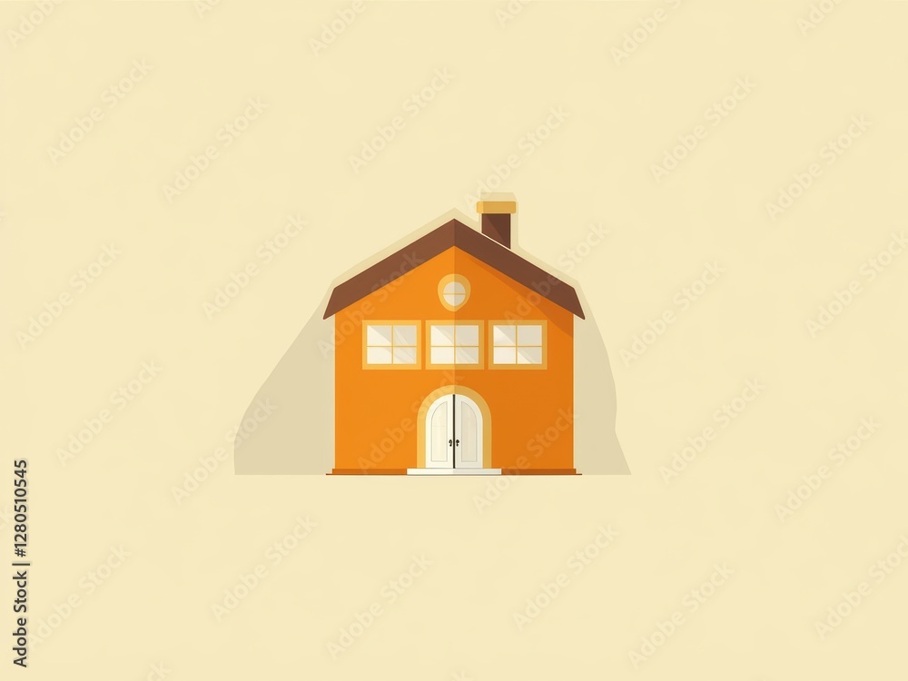 A vector illustration of a church window with architectural details, showcasing a building with a roof, door, and religious symbols, designed as a simple icon or sign A vector illustration of a church window with architectural details, showcasing a building with a roof, door, and religious symbols, designed as a simple icon or sign