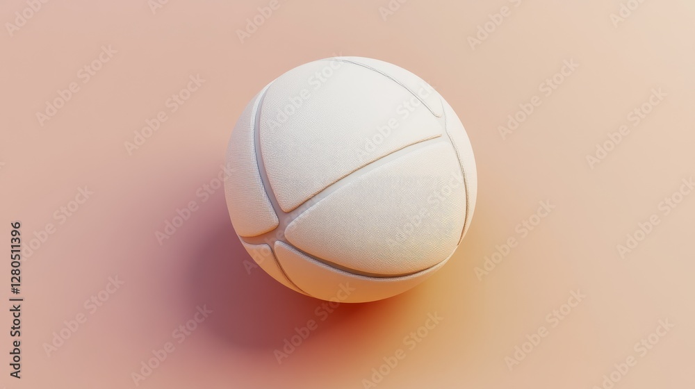 D rendering of a blank white volleyball ball, isolated on a plain background, smooth surface with soft shadows, top-down view. D rendering of a blank white volleyball ball, isolated on a plain background, smooth surface with soft shadows, top-down view.