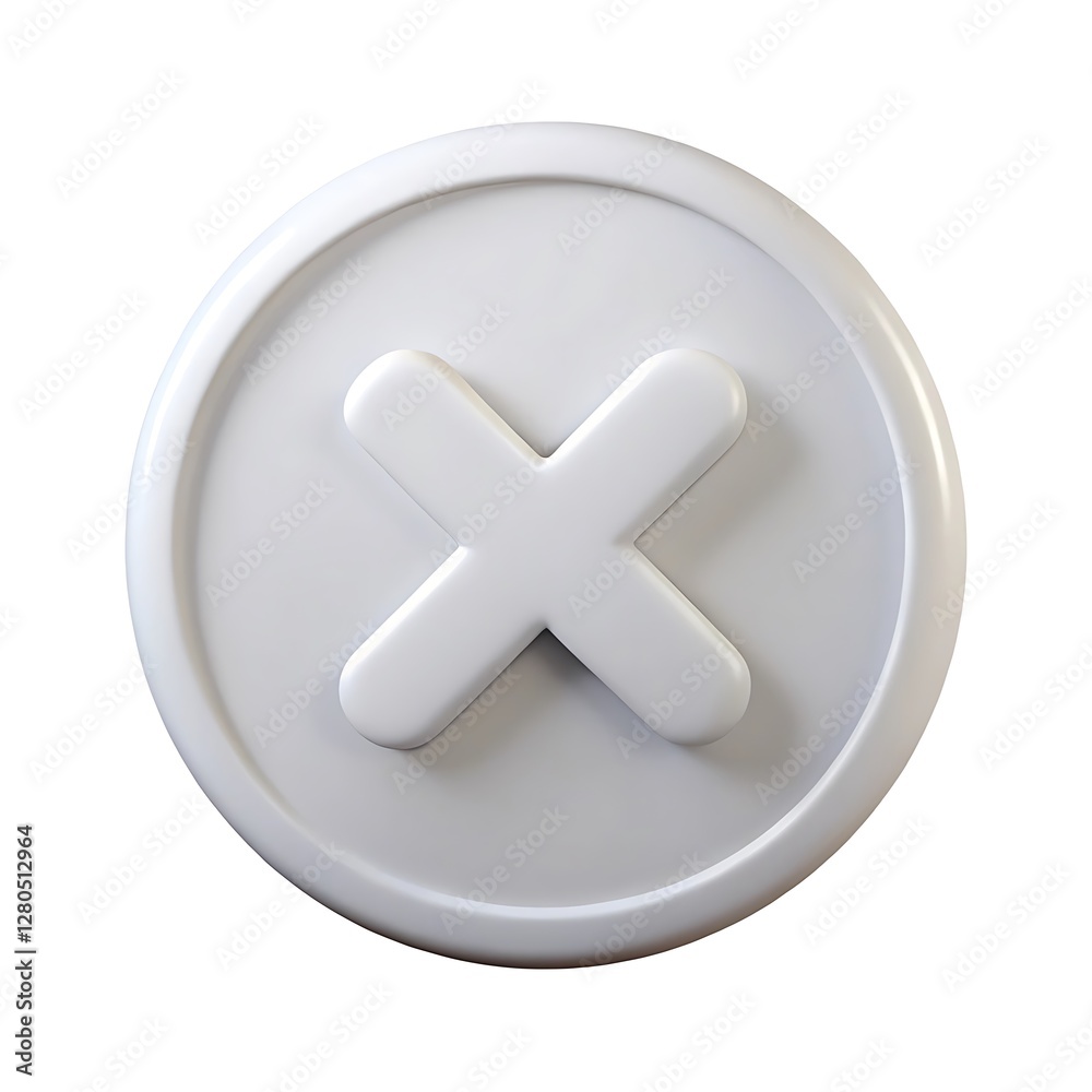 Fototapeta premium plus and minus icon on white background. 3d 