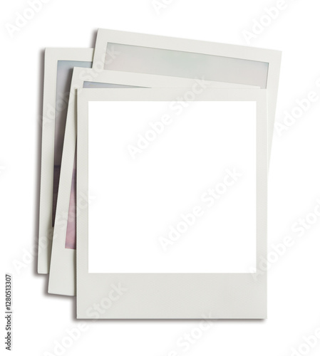 Vintage Polaroid, instant photo frame isolated in transparent PNG, polaroid frame - isolated design element