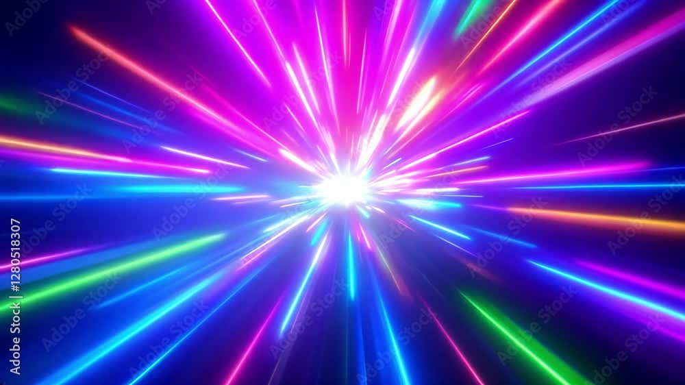 Zooming Through Colorful Light Streaks with Motion Blur Effect Zooming Through Colorful Light Streaks with Motion Blur Effect