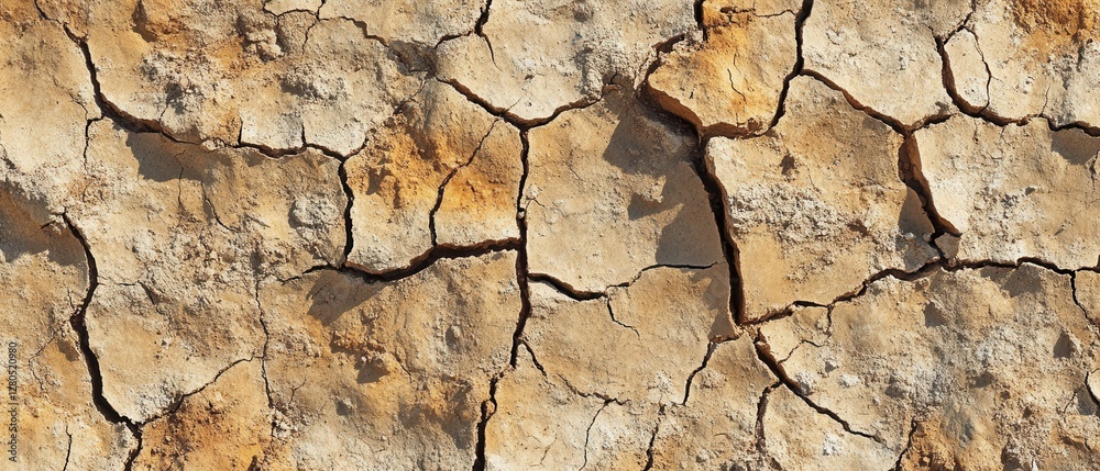 Dry Cracked Earth Surface Detailing Drought and Soil Erosion Dry Cracked Earth Surface Detailing Drought and Soil Erosion