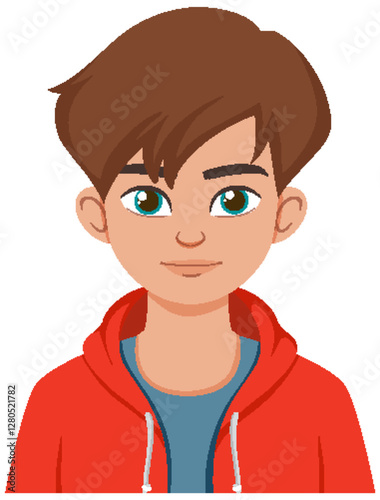 Young Man in Red Hoodie