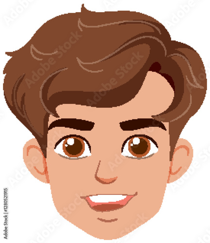 Smiling Cartoon Man's Face