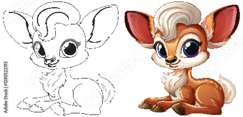 Adorable Baby Deer Illustration