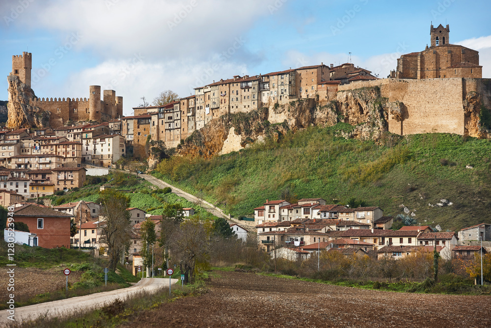 Picturesque medieval village of Frias. Burgos Castilla y Leon. Spain