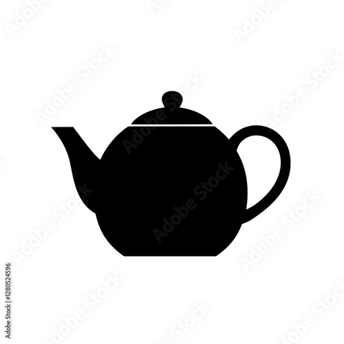 Elegant Teapot Silhouette: A sleek, minimalist design of a classic teapot, perfect for conveying themes of hospitality, relaxation, and the simple pleasures of life.