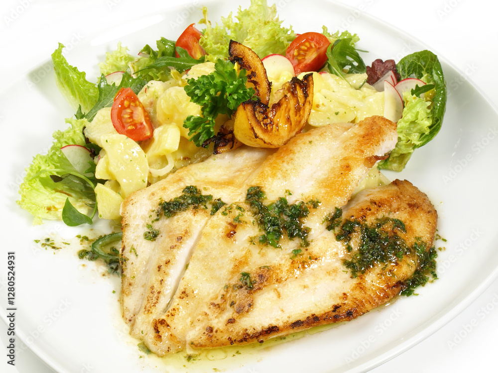 St. Pierre Fish with Potato Salad St. Pierre Fish with Potato Salad