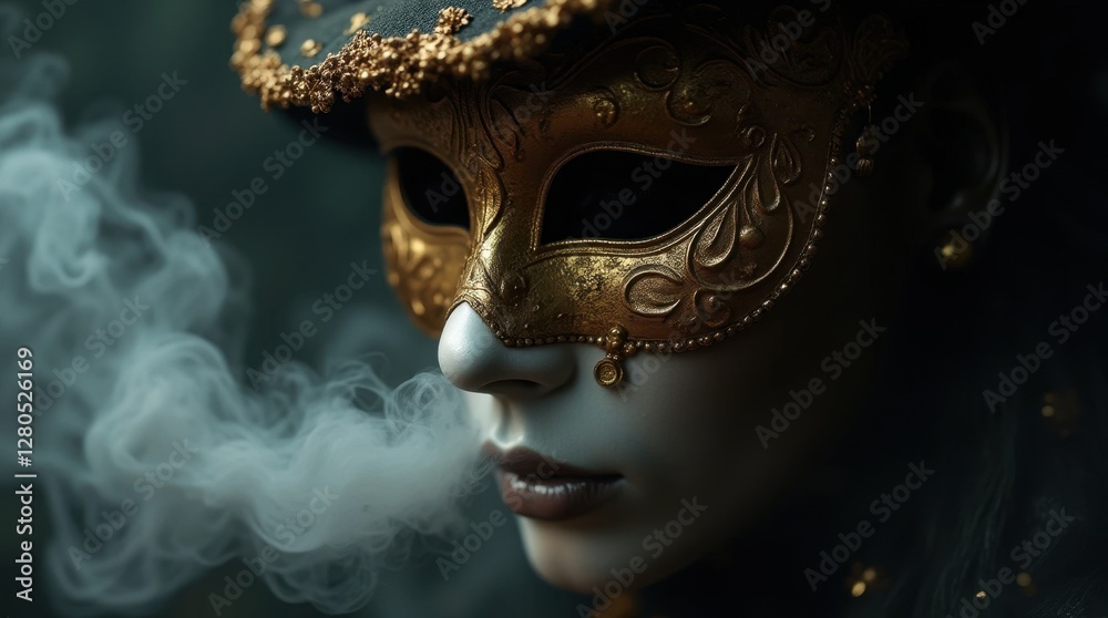 Mysterious Figure in Venetian Mask Mysterious Figure in Venetian Mask