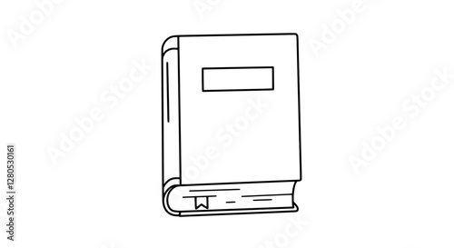The Gateway to Knowledge: An illustration of a hardcover book, a timeless symbol of learning and literature. This monochrome image portrays simplicity and focus on the essence of reading.