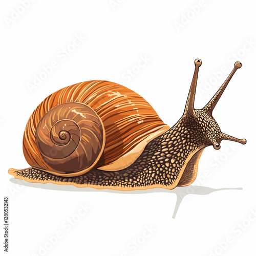 Snail vector icon Emoji clipart illustration isolated on a white background Snails vector emoticon