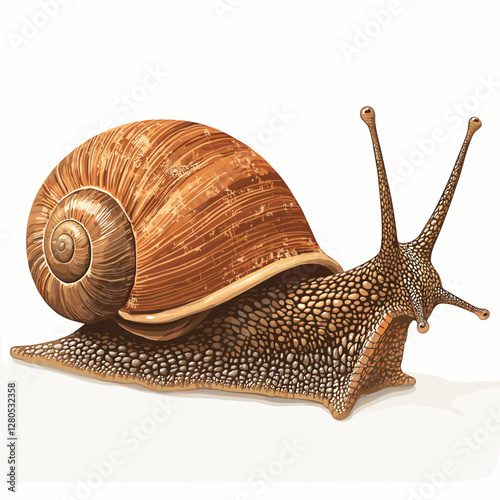 Snail vector icon Emoji clipart illustration isolated on a white background Snails vector emoticon