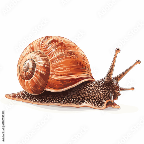 Snail vector icon Emoji clipart illustration isolated on a white background Snails vector emoticon