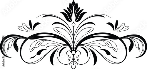 Ornamental Floral Flourish | Elegant Vintage Baroque Decorative Design