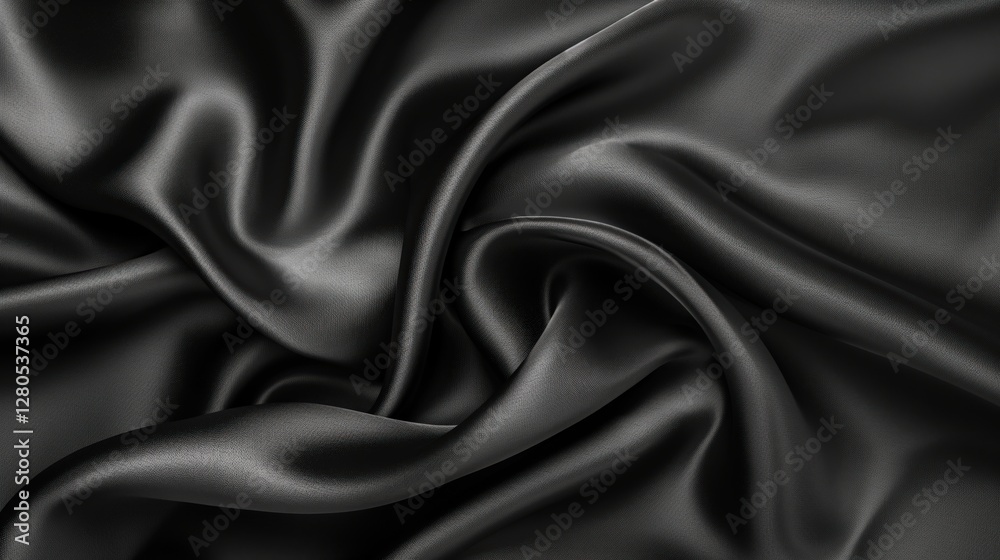 Fototapeta premium black satin fabric background, abstract background