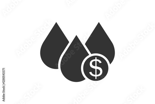 Oil Price and Market Value Icon Vector