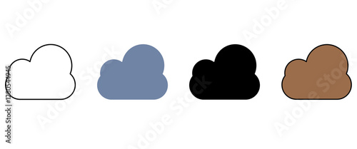 cloud concept line icon. Simple element illustration. cloud concept outline symbol design.