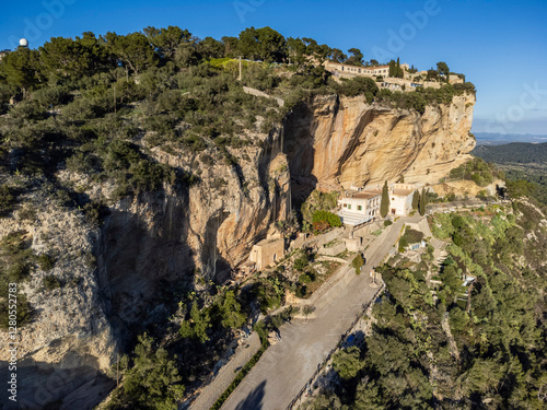 Sanctuary of Gracia and Sant Honorat Sanctuary, Puig de Cura mountain, Randa, Algaida, Mallorca, Balearic Islands, Spain photo