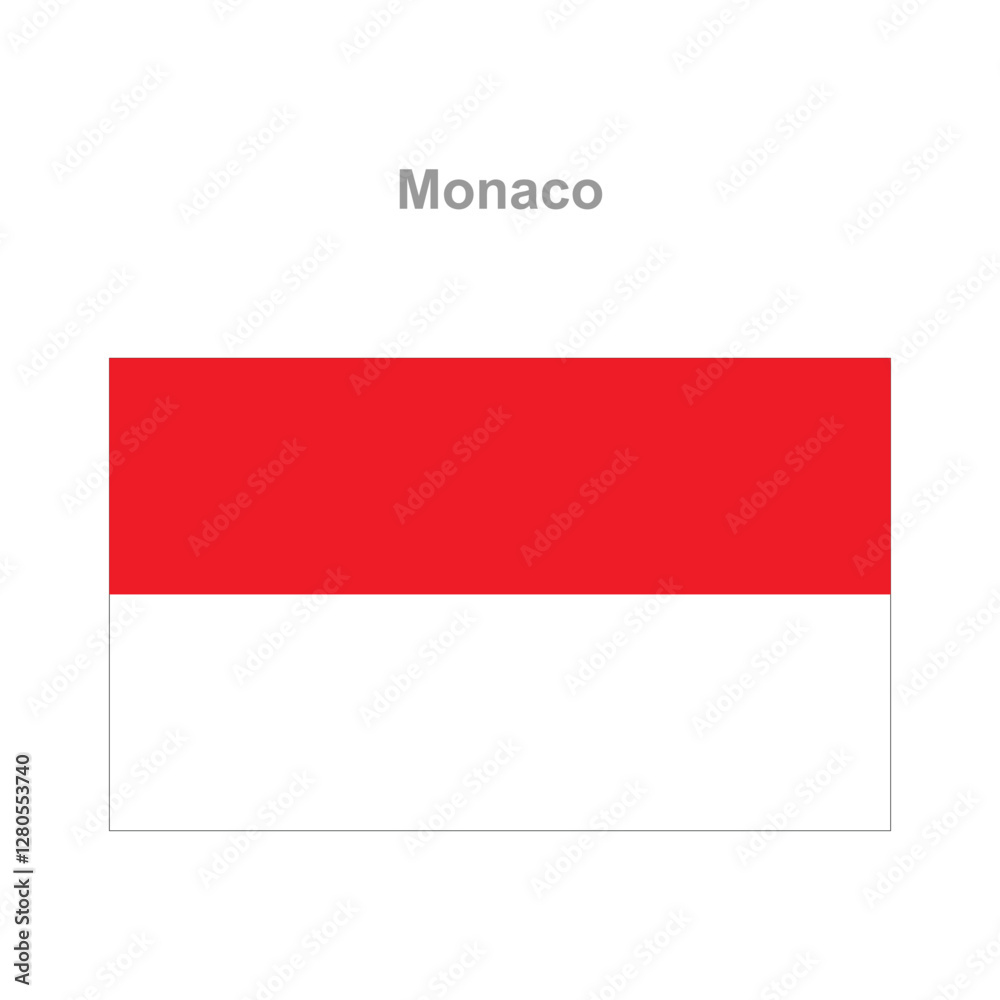 Monaco flag. Vector illustration of the national flag Monaco flag. Vector illustration of the national flag