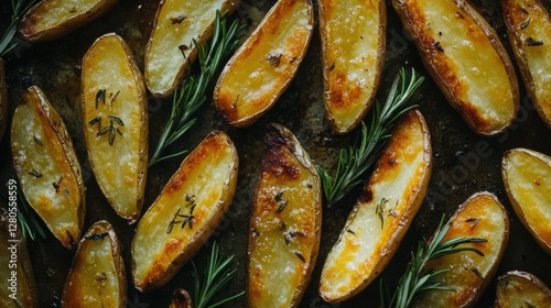 Sophisticated food photography of buttery roasted
