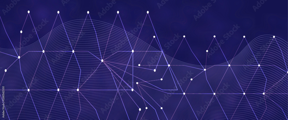 abstract connected dots plexus networking light blue background with 
