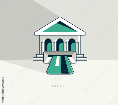 Credit concept poster, bank...