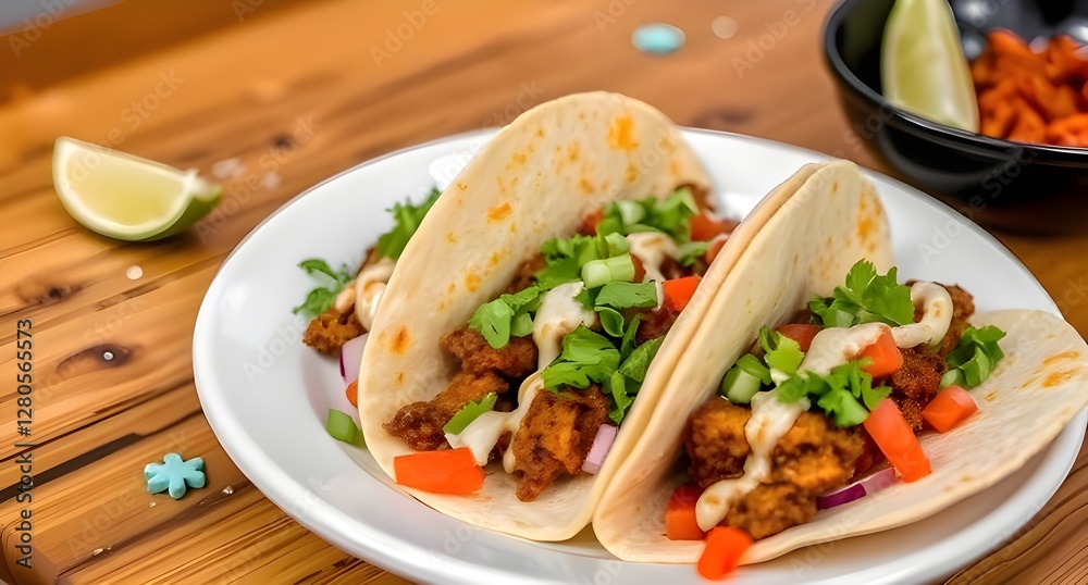 Tacos de Asada.Mexican food. Restaurant and fast food menu photo Tacos de Asada.Mexican food. Restaurant and fast food menu photo