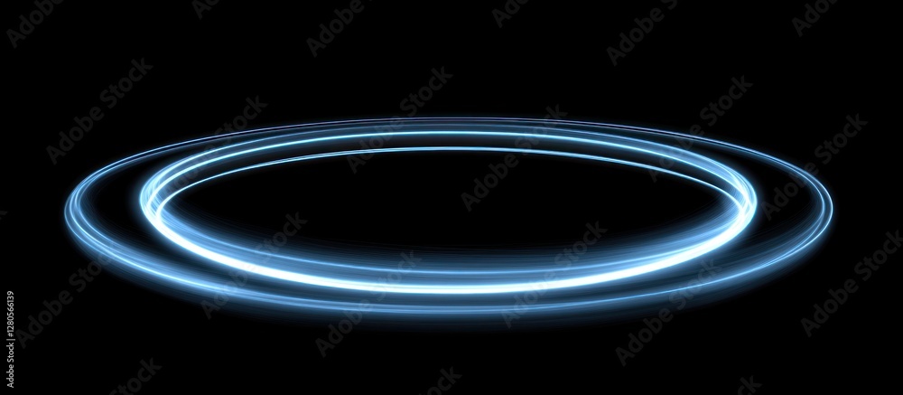 Abstract glowing blue ring light effect. Abstract glowing blue ring light effect.