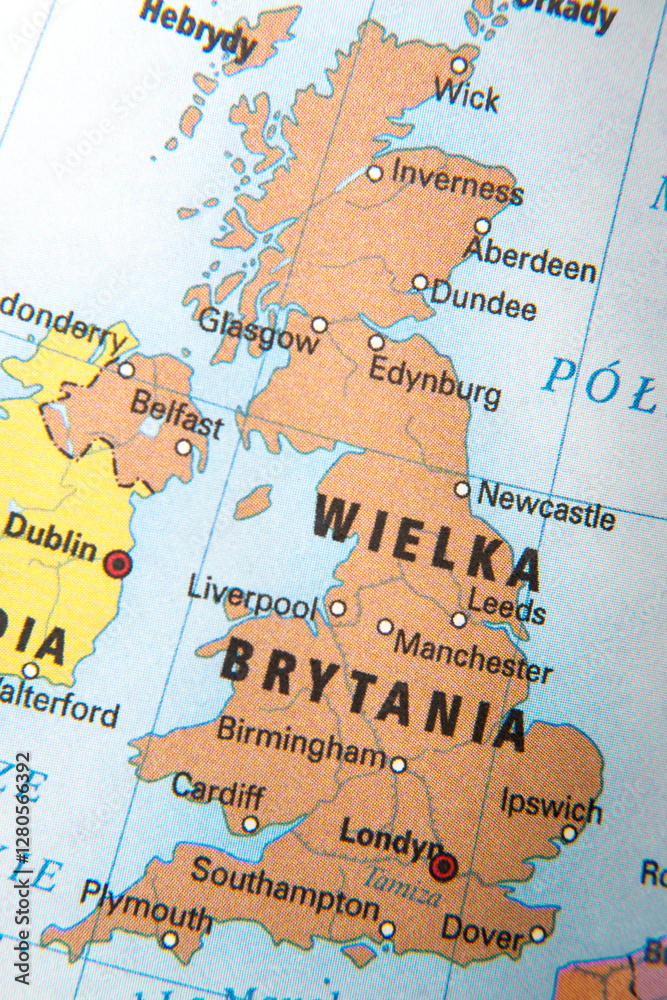 Great Britain on the map