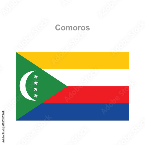 Free Download Comoros flag. Vector illustration of the national flag - GFXLoad